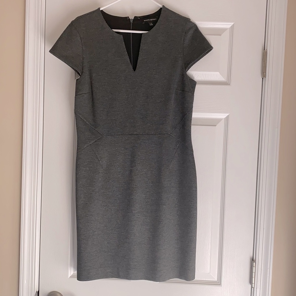 Banana Republic Gray Stretch Dress Size 8